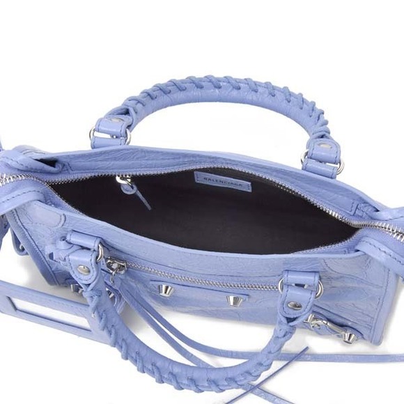 Balenciaga Classic Mini City Leather Handbag Purple - Picture 3 of 6